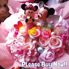 レア】ディズニーストア ミッキー&ミニー ぬいぐるみ ピンク ハート