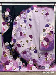 振袖 豪華 銀通し 紋意匠 薔薇尽くし 身丈171cm 撥水加工済み MO3119