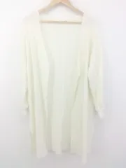 ◇ LEPSIM レプシィム ワッフル 長袖 ロング ガウン カーディガン サイズF オフホワイト系 レディース P  【1212200007447】