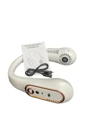 【新品】首かけ扇風機 ネックファン バッテリー搭載！５段階調整 見やすい残電力！ まとめ買いに限り、割引あり！