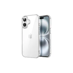 JETech iPhone 16 6.1インチ用 ケース 黄ばみなし 衝撃吸収 バンパーカバー 傷つけ防止 クリアバック (クリア) 0