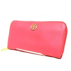 TORY BURCH/トリーバーチ ラウンドファスナー長財布 ピンク ES Cランク