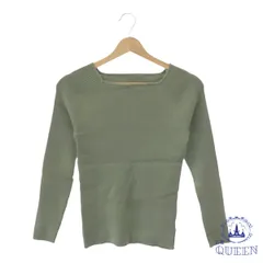 ☆美品☆ GRL グレイル トップス ニット シンプル カジュアル 長袖 レディース 大きいサイズ グリーン L 901-4210 送料無料 古着