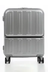 スーツケース Die welt bridge前ポケット 軽量　衝撃性 大容量 フロントポケット カップホルダー付き USBポート 多収納ポケット 旅行 出張　　ファスナー 静音  TSAロック付 旅行出張（S）機内持込サイズ