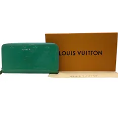 LOUIS VUITTON 極美品 ヴェルニ M91734 ジッピーウォレット 長財布 ジップ テュルコワーズ 保存袋 & 外箱付き