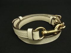 GUCCI グッチ レザーベルト ホワイト×ゴールド 82cm レディース - メルカリ