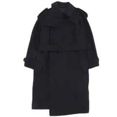 ◆美品◆ コムデギャルソン COMME des GARCONS ウール ベルテッド コート ダークネイビー 80’s Vintage [Y03323]のサムネイル