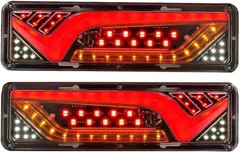 PLEAVIT 互換品 テールランプ トラック 24v シーケンシャル 流れる ウィンカー led 汎用 車検対応 IP67防水 左右セット(幅300mm 左右2個セット)のサムネイル