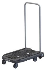 TRUSCO(トラスコ) 樹脂製軽量台車 限定】 アクロキャリー ダークグレー 600x390 荷重100kgまで 【 牽引可能 AC-1-A-DG 折りたたみ