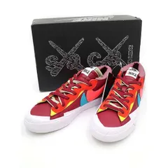 NIKEナイキKAWS×sacaiBLAZERLOWTeamRedDM7901-600スニーカーバーガンディ26.5cmメンズITNUNCUD6V2I