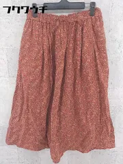 ◇ Samansa Mos2 サマンサ モスモス 花柄 総柄 ロング フレア スカート サイズF レッド系 マルチ レディース 【中古】 【1002800645398】