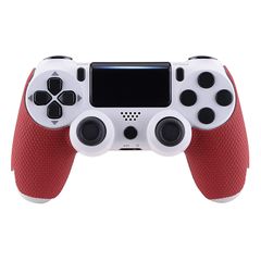 【新着商品】ps4コントローラーに対応用滑り止め汗吸収グリップ、ps4 SlimProコントローラーに対応用プロなテクスチャード加工のソフトラバーハンドルグリップ-グリップ感を向上【レッド】 eXtremeRate