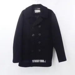 OLD STUSSY ピーコート ネイビー ドローコード付き Lサイズ Y2K STUSSY(ステューシー) 90's~00's center logo Tシャツ センター