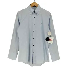 バーバリーブラックレーベル BURBERRY BLACK LABEL ホース刺繍ロゴ ジャガード シャドーモノグラム ボタンダウンシャツ メンズ  2