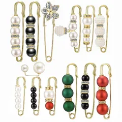 【人気商品】ストールピン ラペルピン 星 パール レディース 花 おしゃれ アクセサリーブローチボタンピンバッジ ボタン タックピン 縫製不要プレゼント ブローチ