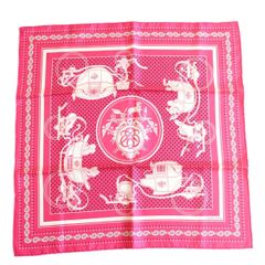 HERMES エルメス カレ 55 スカーフ バンダナ エクスリブリス シルク100