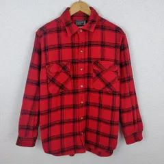 EDWIN エドウィン ネルシャツ 長袖 バッファローチェック 総柄 レッド Mサイズ メンズ 古着 ヴィンテージ アメカジ