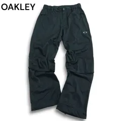 OAKLEY オークリー スカルコレクション★ 通年 スカル刺繍 ウインドブレーカー パンツ Sz.M　メンズ 黒 ゴルフ