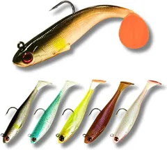 RENASYS ルアー セット 釣り エビ シャッド ワーム 疑似餌 本物 そっくり バス フック 夜光 ソフト(ミックス,  64A-9cm/12g)のサムネイル