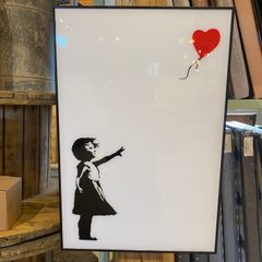 アートパネル/赤い風船に手を伸ばす少女/バンクシー/有名/絵画/40×60サイズ