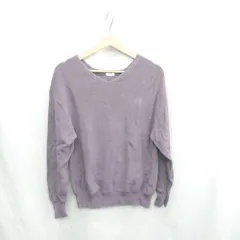 ◇ ⊇ URBAN RESEARCH DOORS Vネック 長袖 ニット サイズ1 パープル レディース E  【1502180007781】