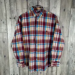 CHAPS チャップス 肉厚 厚地 長袖 ボタンダウン チェック シャツ メンズ LL サイズ