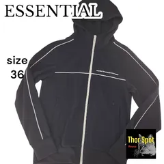 ESSENTIAL エッセンシャル DOUBLE STANDARD CLOTHING ダブルスタンダード ジップアップパーカー フーディー 36 ブラック レディース