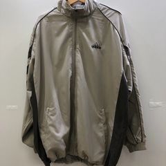 adidas アディダス ナイロンジャケット ドローコード スリーライン ビンテーadidas アディダス ナイロンジャケット ドローコード スリーライン　ビンテージ 90’s インドネシア製 メンズ XL 90年代 ベージュ カーキ