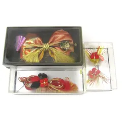 髪飾り 3点セット かんざし 和柄 和装小物 ヘアアクセサリー まとめて レディース 【中古】