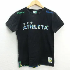 z■アスレタ/ATHLETA プリントTシャツ フットサル【S】黒/men's/66【中古】