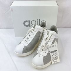 その他296　【未使用保管品】agile by RUCOLINE　スニーカー　サイズ:36(約23.0㎝)　シルバー×ホワイト　226 A BARRDOLINO TECNICO ARGENTO　アジーレバイルコライン　かんてい局松前R56号店