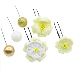 【人気商品】[JZOON] 髪飾り【6色展開】 つまみ細工 花 成人式 七五三 浴衣 袴 着物 飾り 振袖 和装 卒業式 結婚式 かわいい