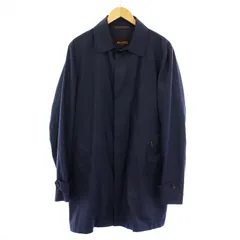 未使用　ムーレー　MooRER ダークネイビー　ステンカラーコート 無印良品／大きいサイズXL／裏地紳士撥水ステンカラーコート