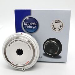 "OLYMPUS  BCL-0980 ホワイト フィッシュアイボディーキャップレンズ k2994-3 "