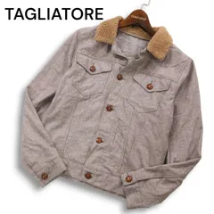 イタリア製★ TAGLIATORE タリアトーレ 【STEVE/P】 秋冬 襟ボア★ スティーブ ウール トラッカー ジャケット Sz.46　メンズ