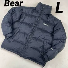 BEAR ベアー　ダウンジャケット　リバーシブル　ジップアップ　L 肉厚　極暖　ブルゾン　ヌプシ　ブラック　イエロー　バイカラー　人気