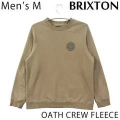 【USED／メンズM】BRIXTON OATH CREW FLEECE スウェット サンドベージュ