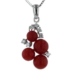 新品!K18WG／珊瑚／デザインネックレス/YS0183