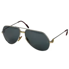 カルティエ CARTIER トリニティ サングラス ティアドロップ パイロット サングラス メタル シルバー レッド メンズ 【中古】のサムネイル