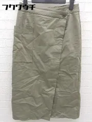◇ YECCA VECCA イェッカ ヴェッカ スリット 膝下丈 タイト スカート サイズFREE カーキ レディース 【中古】 【1002801360016】