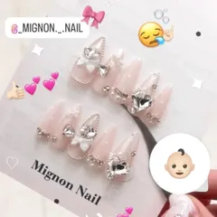 ネイルチップ 量産型 ドットネイル マグネット グラデーションネイル 白ネイル ピンクネイル ちゅるんネイル オタクネイル 推しネイル 推し活グッズ 生誕祭 卒業式 オタ活 地雷 ギャル ロングネイル キラキラネイル リボンネイル ハートネイル