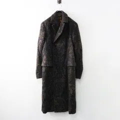 イタリア製 エトロ ETRO 裏地総柄 ペイズリープリント アルパカモヘヤ混 ダブルブレスト シャギーロングコート 48 茶系【2400014415513】のサムネイル