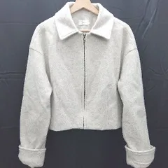 ◇ ⊇ callautia ステンカラー ミックスカラー 長袖 ジャケット サイズL グレー系 レディース E  【1412090012273】