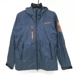 パーリーゲイツ ライナーベスト付ナイロンパーカー 杢ネイビー×黒 ヘリンボーン  レディース 2(L) ゴルフウェア PEARLY GATES