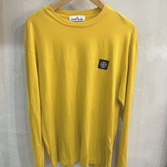 STONE ISLAND/ストーンアイランド コンパスパッチTシャツ ロングTシャツ ロンT イエロー マスタード メンズ XLサイズ used