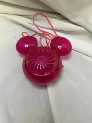 ディズニーリゾート ミッキー 首掛け ファン ミニ 扇風機 ピンク ハンディファン＠5