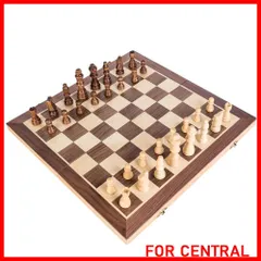 【人気商品】KOKOSUN チェスセット 国際チェス 木製 マグネット式 折りたたみチェスボード 収納便利 (L)