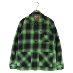 T.M.T (ティーエムティー) OMBRE PLAID MICRO SHEEP BOA JACKET オンブレ マイクロ シープ ボア ジャケット グリーン TJK-F20SP04のサムネイル