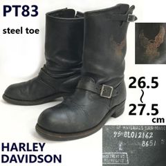 80s/PT83★ハーレーダビッドソン/HARLEY DAVIDSON★エンジニアブーツ/バイク【26.5-27.0-27.5/黒】motorcycle/Leather/Boots/shoes◆bWB107-5