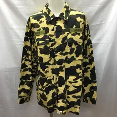 ア・ベイシング・エイプ シャモアクロス シャツジャケット カバーオール カモ柄 ア・ベイシング・エイプシャモアクロスシャツジャケット